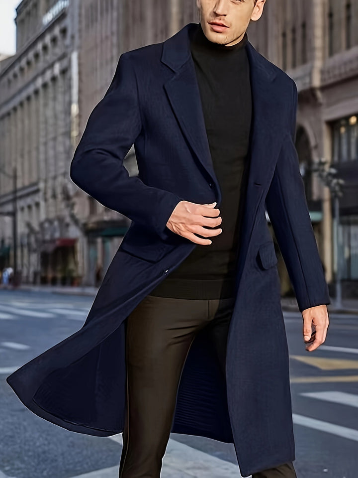 Drune |  Retro Trench Winterjacke Für Herren - Perfekt für Outdoor-Aktivitäten