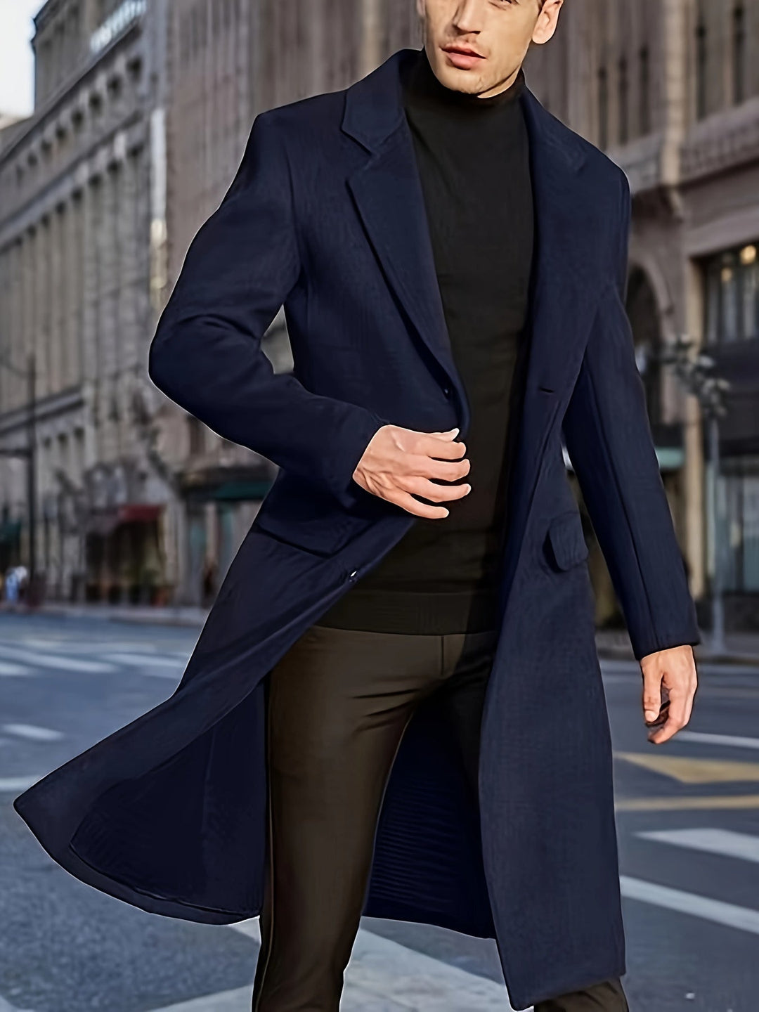 Drune | elegante Winter-Trenchjacke für formelle Anlässe für Männer - Ideal für Herbst/Winter
