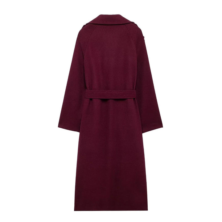 Drune | trenchcoat - eleganter langer roter Damenmantel