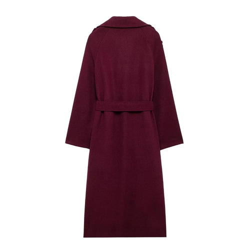 Drune | trenchcoat - eleganter langer roter Damenmantel