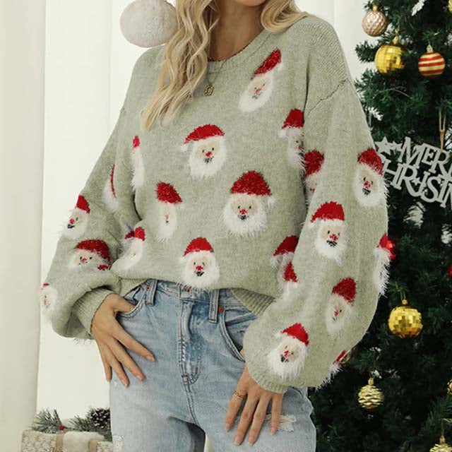 Drune | Weihnachtlicher Strickpullover mit Rentiermotiv