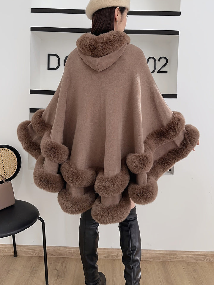 Drune | Oversize-Fellcape-Mantel für Damen