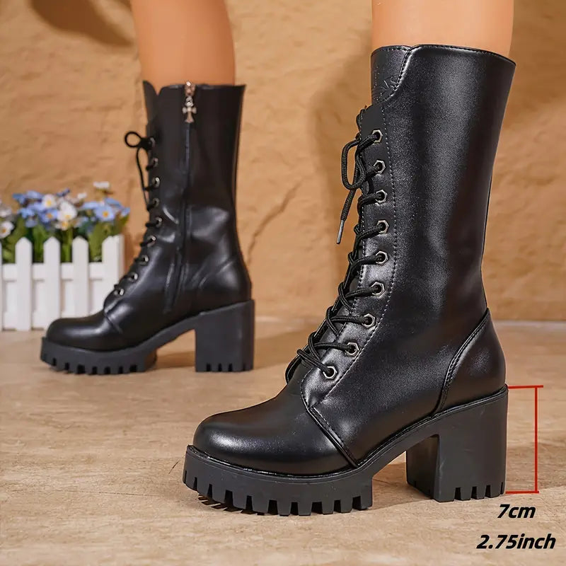 Drune | Vegane Leder Reißverschluss Stiefel für Frauen