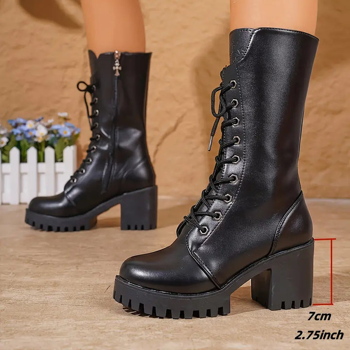 Drune | Vegane Leder Reißverschluss Stiefel für Frauen