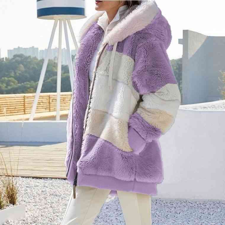 Drune | Color Block Zip-Up Kapuzenjacke
