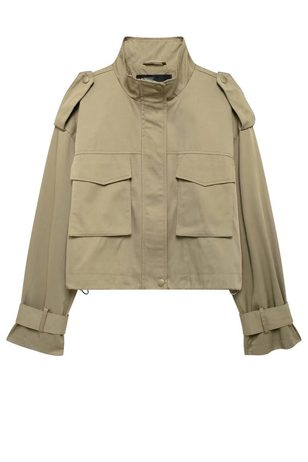 Drune | Cargo-Jacke mit verstellbaren Trägern und Taschenakzenten