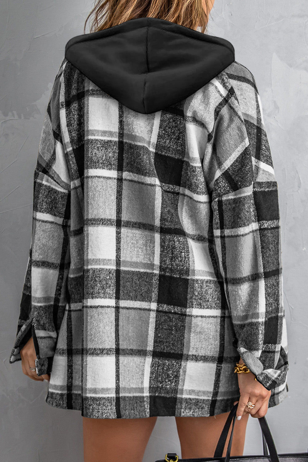 Drune | Gitter Oversized Jacke mit Kapuze Lässiger Komfort Warm und Trendy
