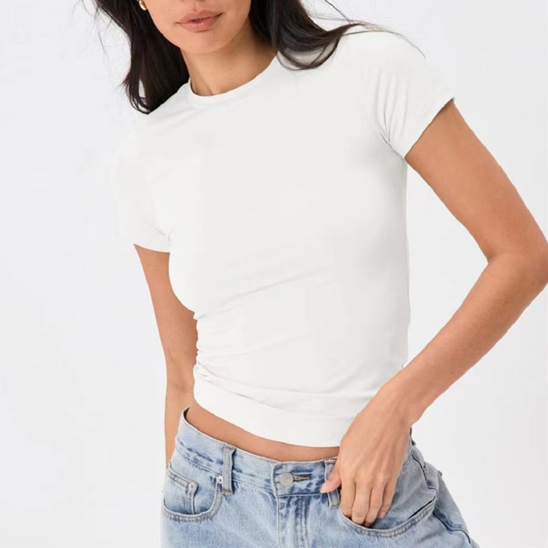 Drune | Einfarbiges Slim-Fit-Unterhemd