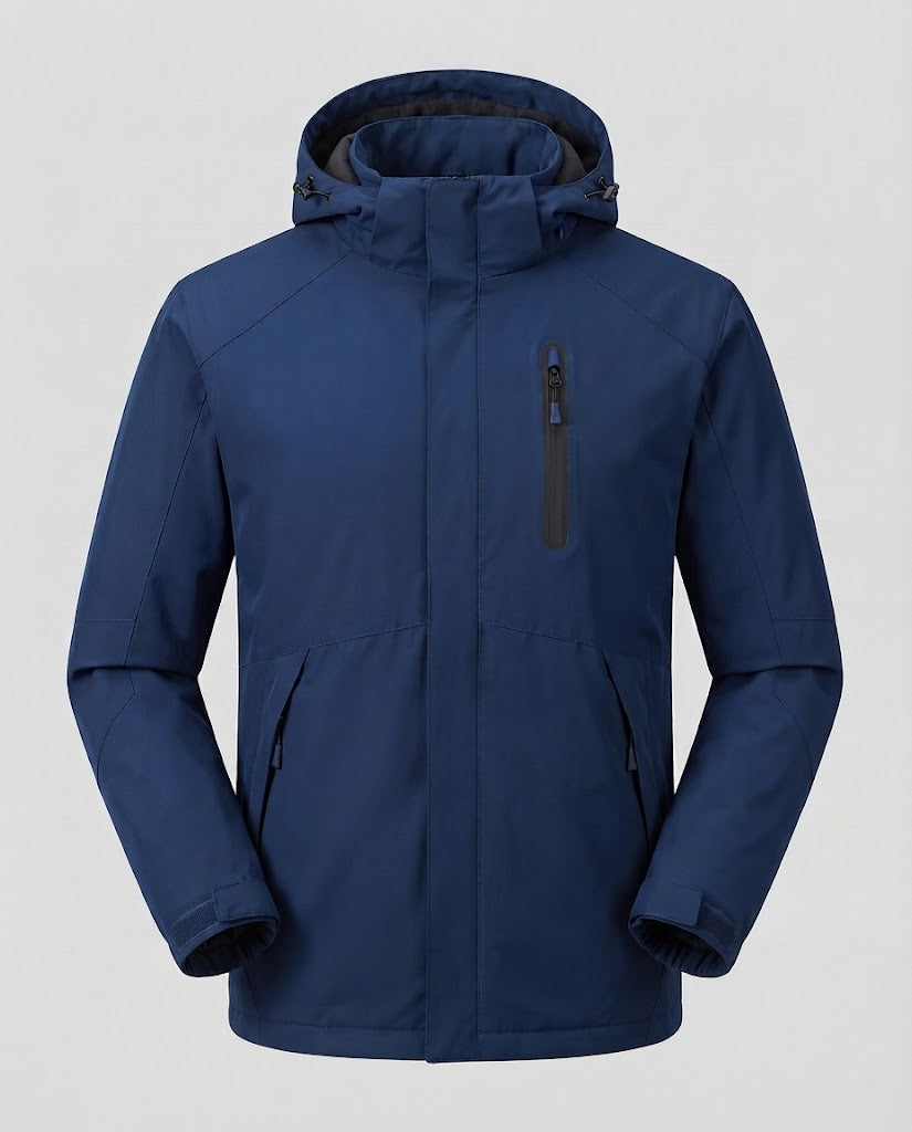 Herren beheizbare Winterparka mit USB‑Heizsystem, wind‑ und wasserabweisender Thermobeschichtung und Kapuze Drune