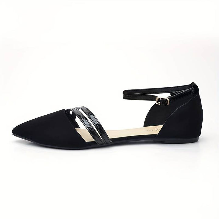 Drune | Leichte Flache Sandalen mit Schnalle und Spitzem Zeh