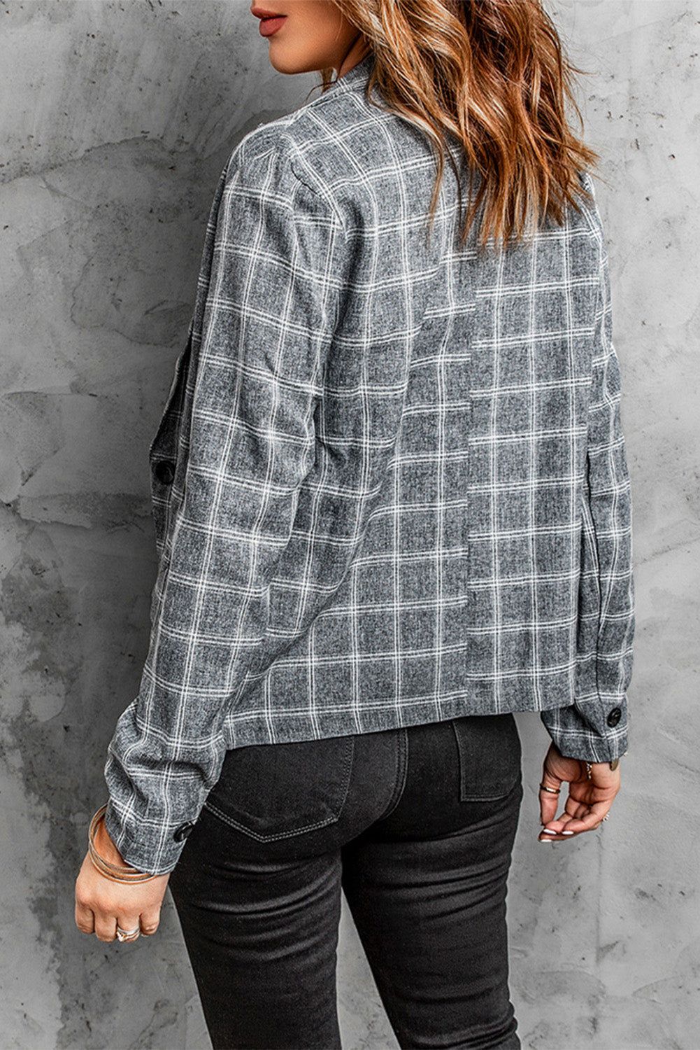 Drune | Karierte Doppelt breasted Klappen-Taschen Blazer