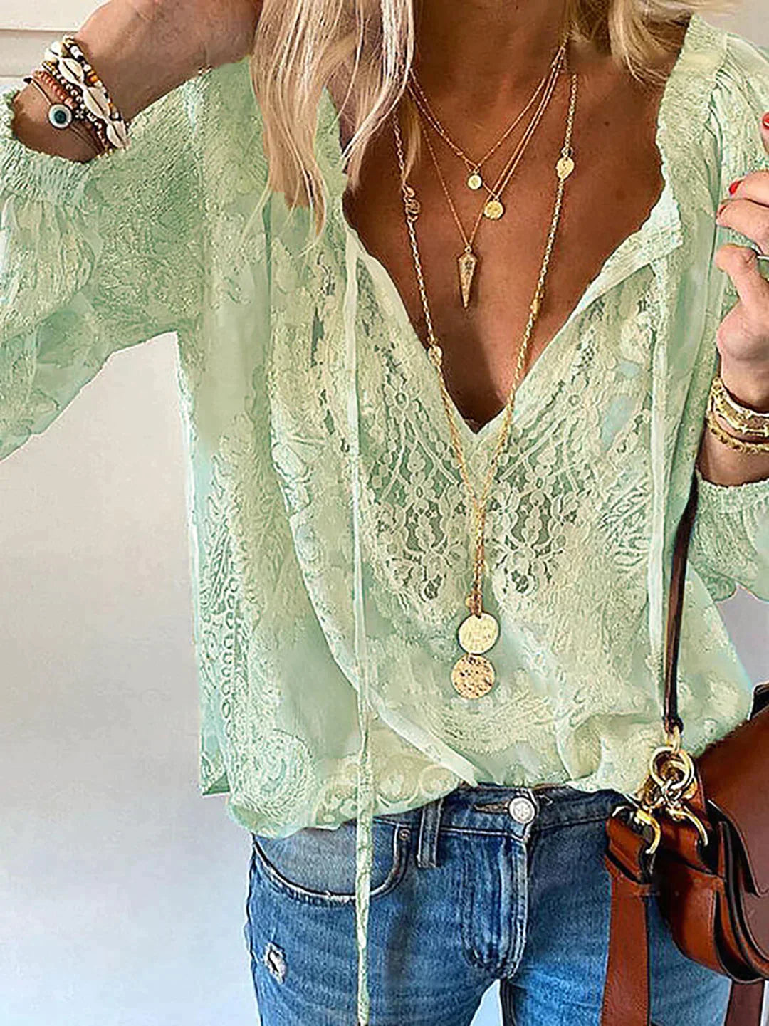 Drune | Bluse Mit Spitzendetails