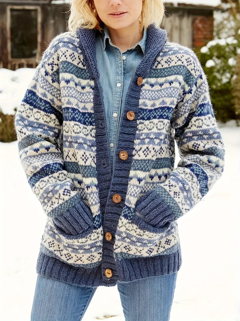 Drune | Streifenmuster-Cardigan