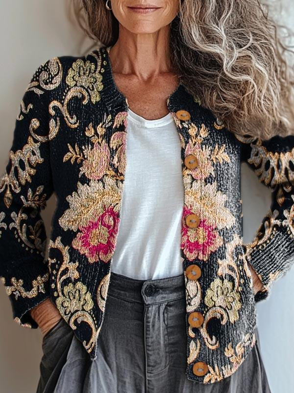 Drune | Bestickte Blumenjacke