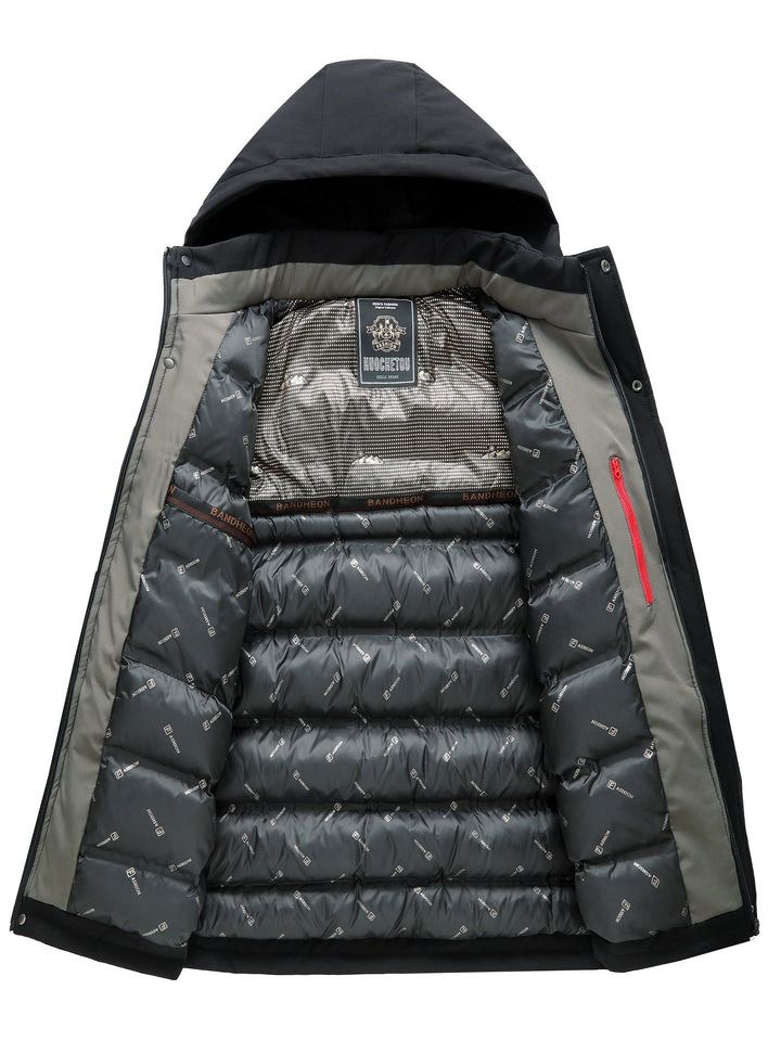 Drune |  Thermojacke Mit Abnehmbarer Kapuze Winterjacke Für Herren - Perfekt für Outdoor-Aktivitäten