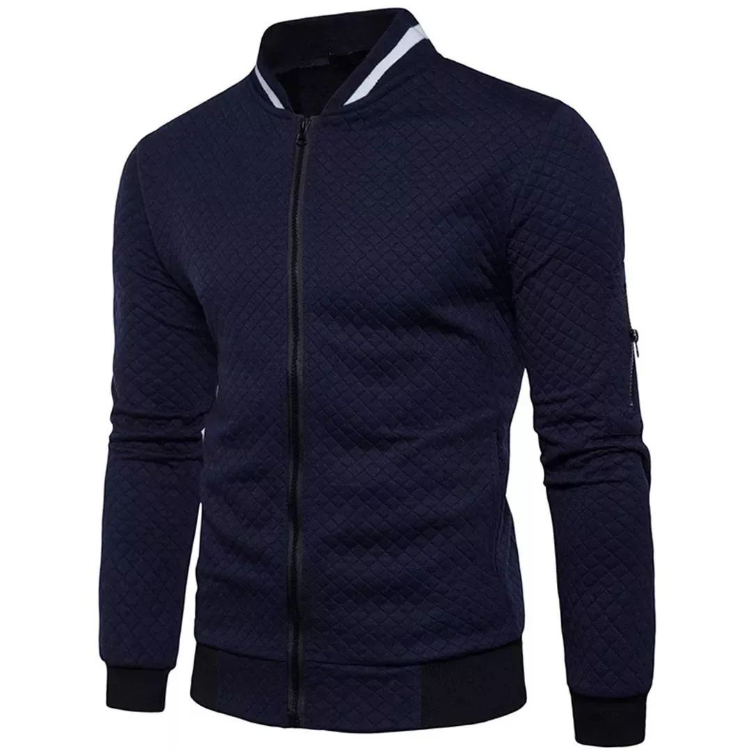 Drune | Jacquard Zip-Bomberjacke