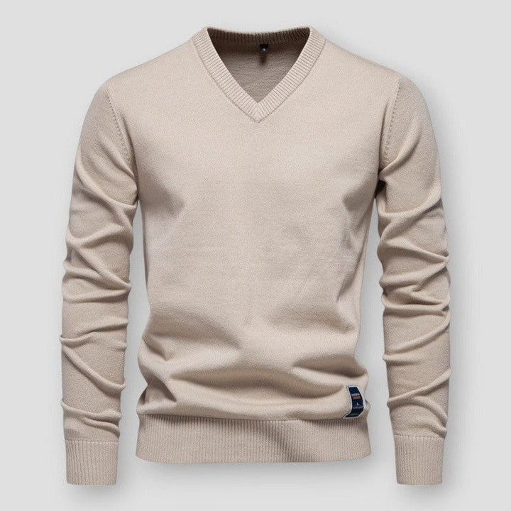 Drune | Bequemer Herbstpullover mit V-Ausschnitt für Herren