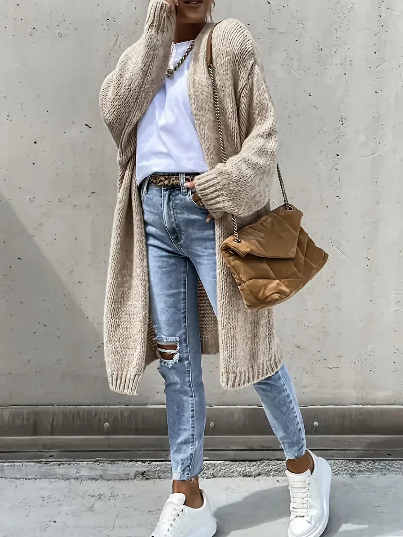 Drune | mittellanger Cashmere Strickcardigan für Damen - Perfekt für den Alltag