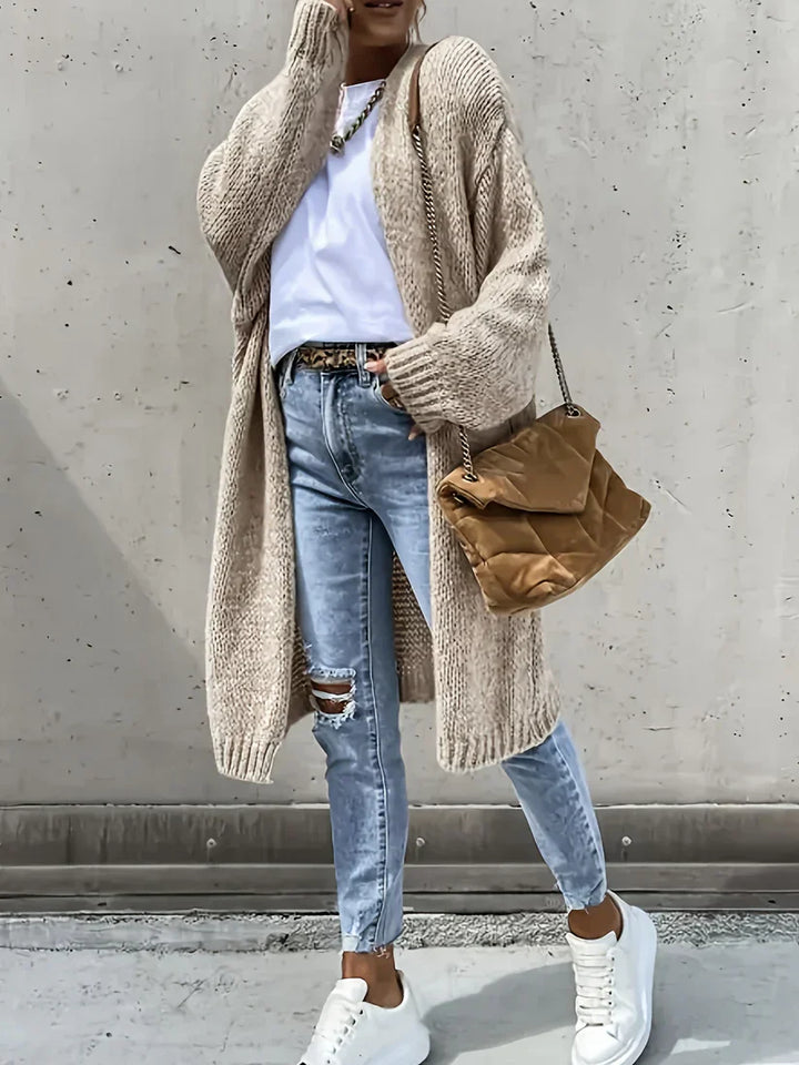 Drune | mittellanger Cashmere Strickcardigan für Damen - Perfekt für den Alltag