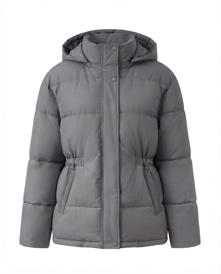 Damen oversized gesteppte Kapuzenjacke mit wärmender Thermo-Isolierung