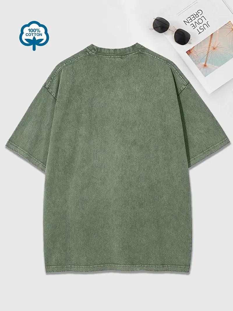 Drune | Baumwoll-T-Shirt mit Rundhalsausschnitt