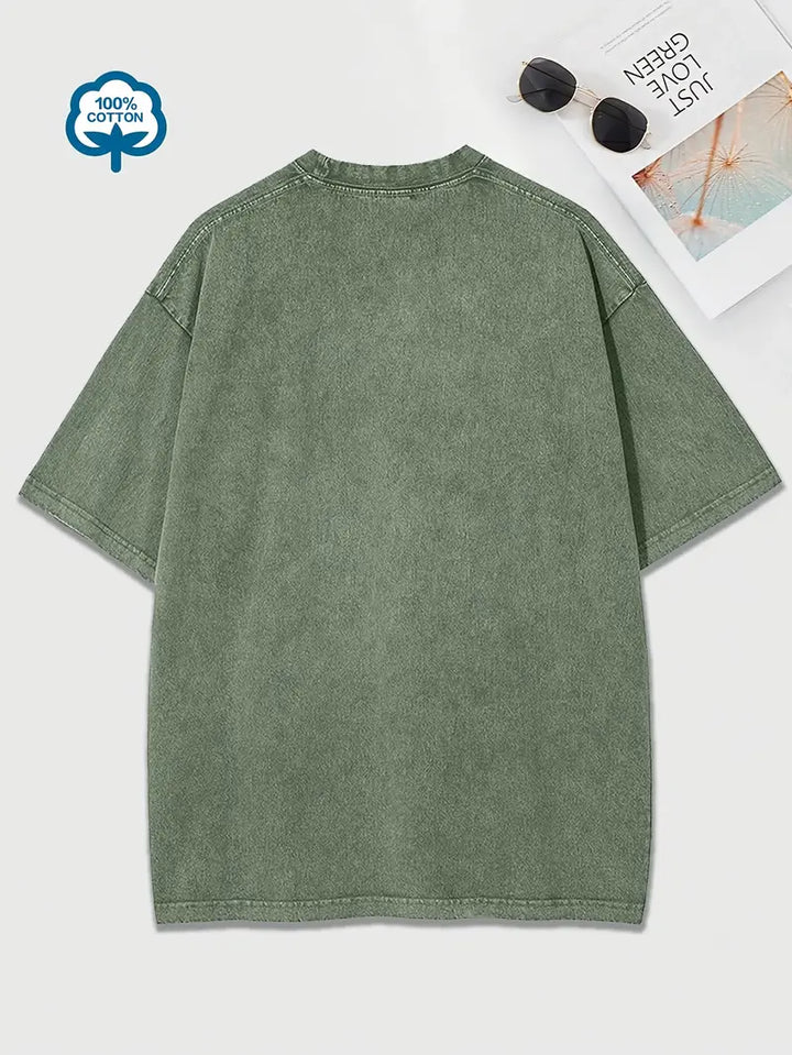 Drune | Baumwoll-T-Shirt mit Rundhalsausschnitt