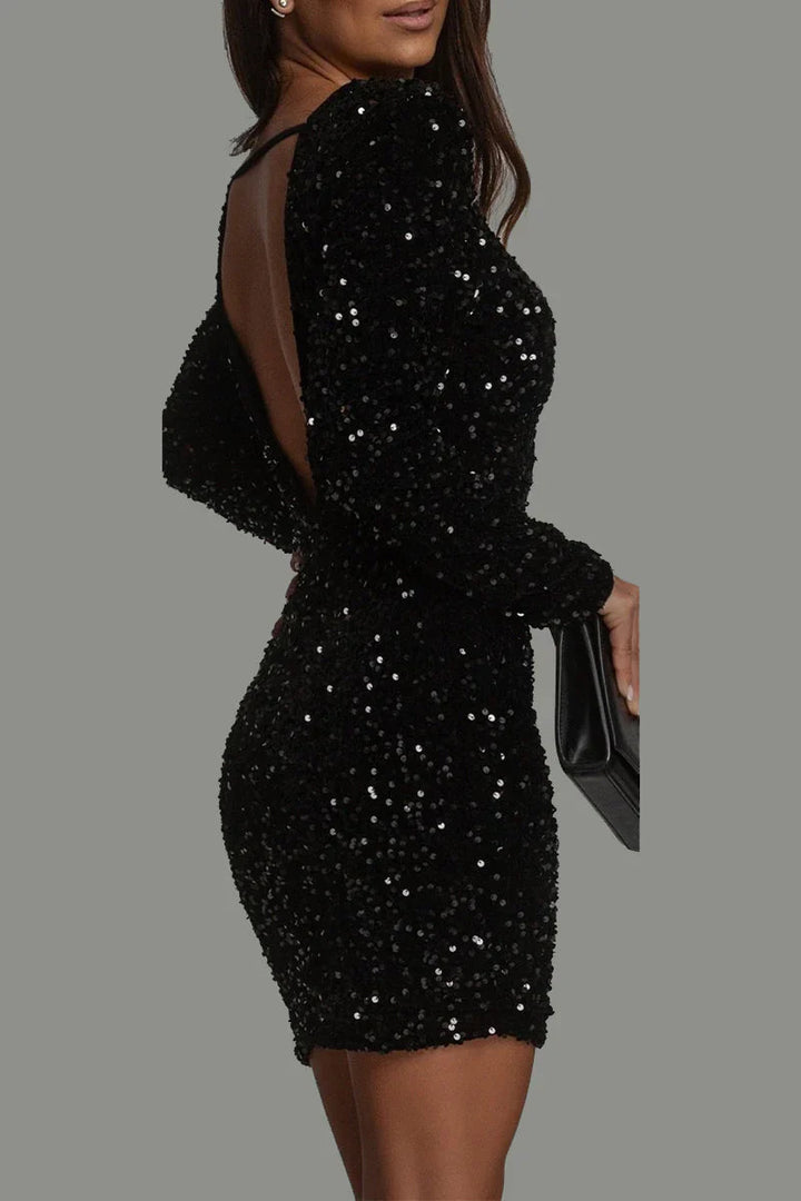 Schickes Winter Party Kleid mit Rückenfreiem Schnitt für Frauen | Drune