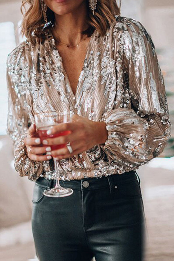 Drune | Elegante Glamour Bluse