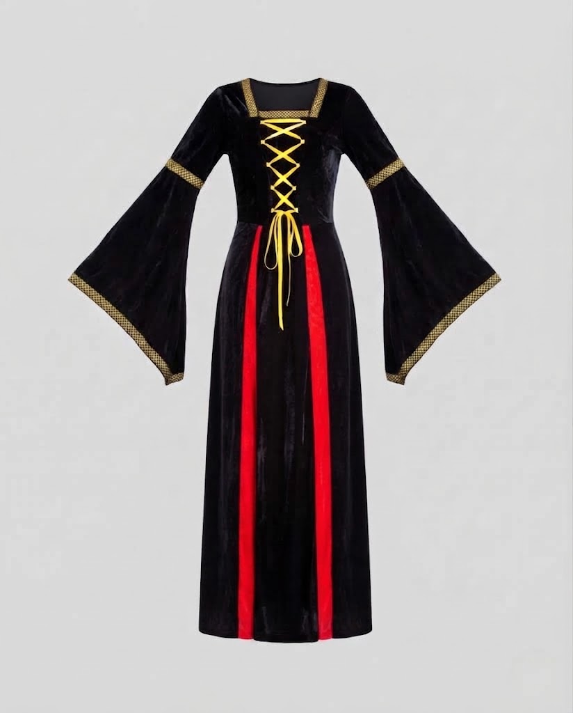 Frauen Mittelalter Zauberer Kleid Drune