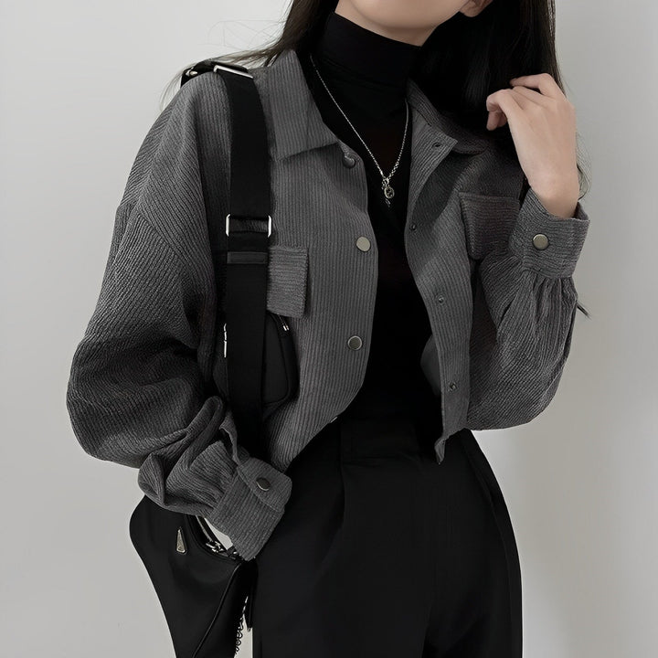 Drune | Damenjacke Aus Cord Mit Kurzem Revers