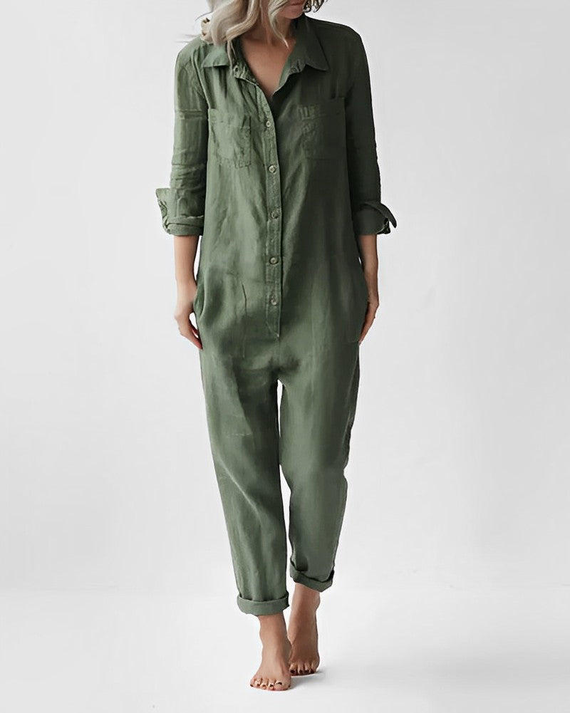 Drune | Grüner Jumpsuit