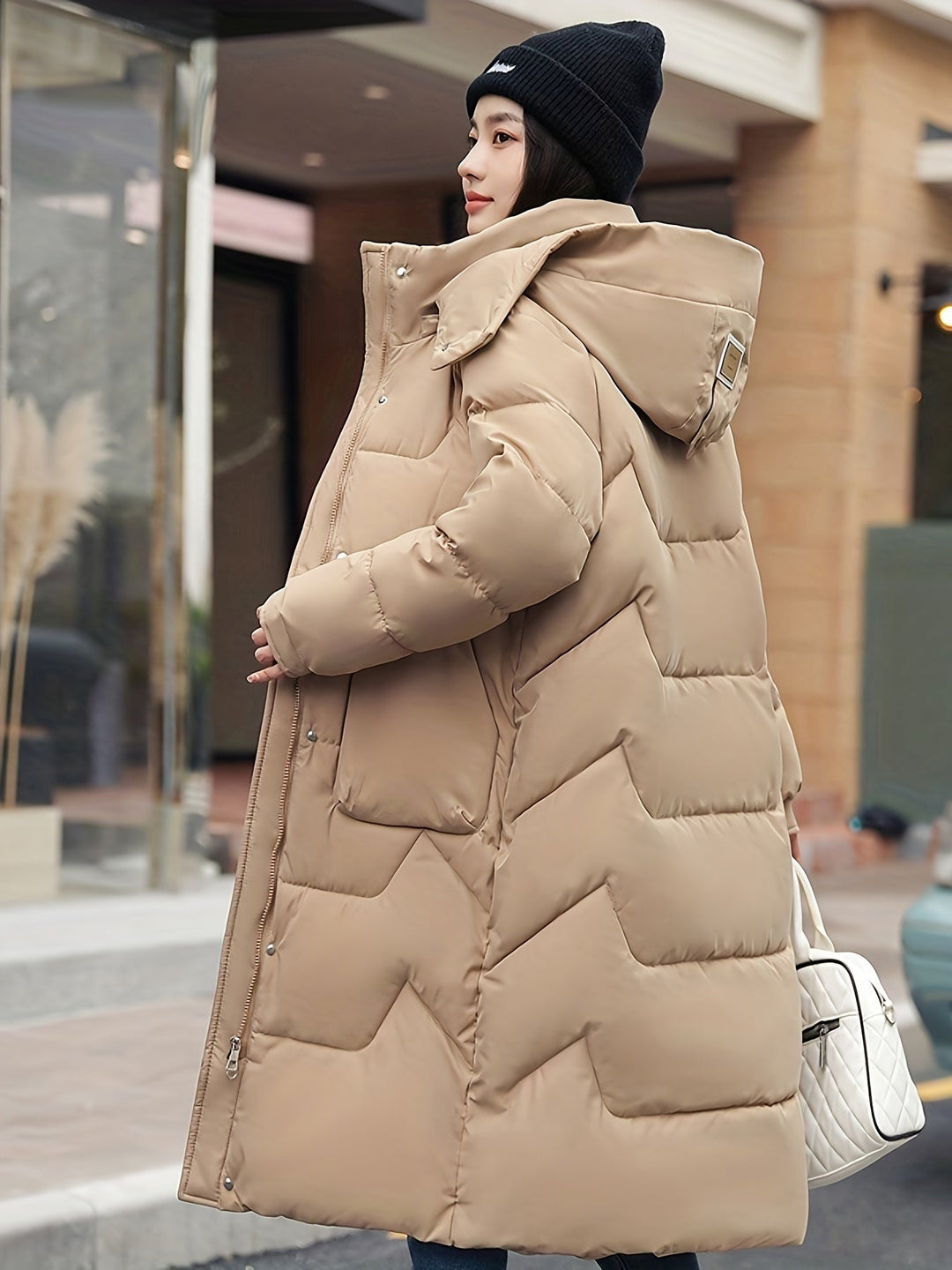 Drune | Warme Fleece Parka Winterjacke mit Kapuze für Frauen - Perfekt für Winteraktitäten