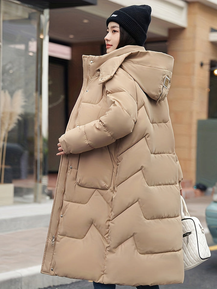 Drune | Warme Fleece Parka Winterjacke mit Kapuze für Frauen - Perfekt für Winteraktitäten