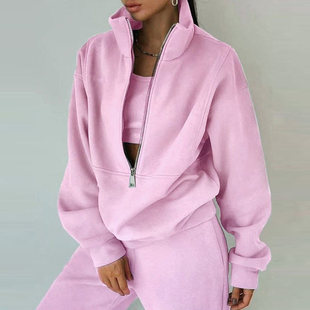 Drune-Sweatshirt und Hose für Damen bekleidung mit Reiß verschluss