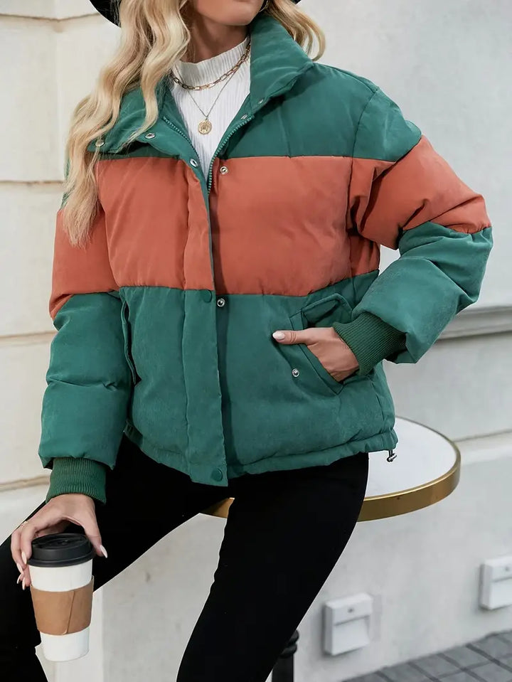 Drune | Farbblock Steppjacke