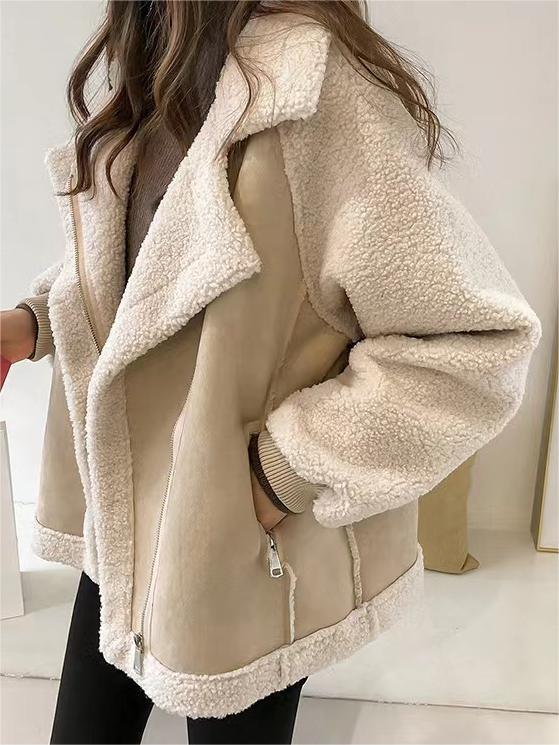Drune | Warme Vegan Pelz Wildleder Patch Jacke