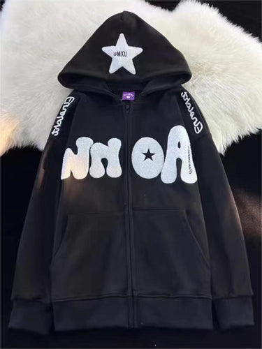 Drune | oversized Hoodie mit Buchstabenprint