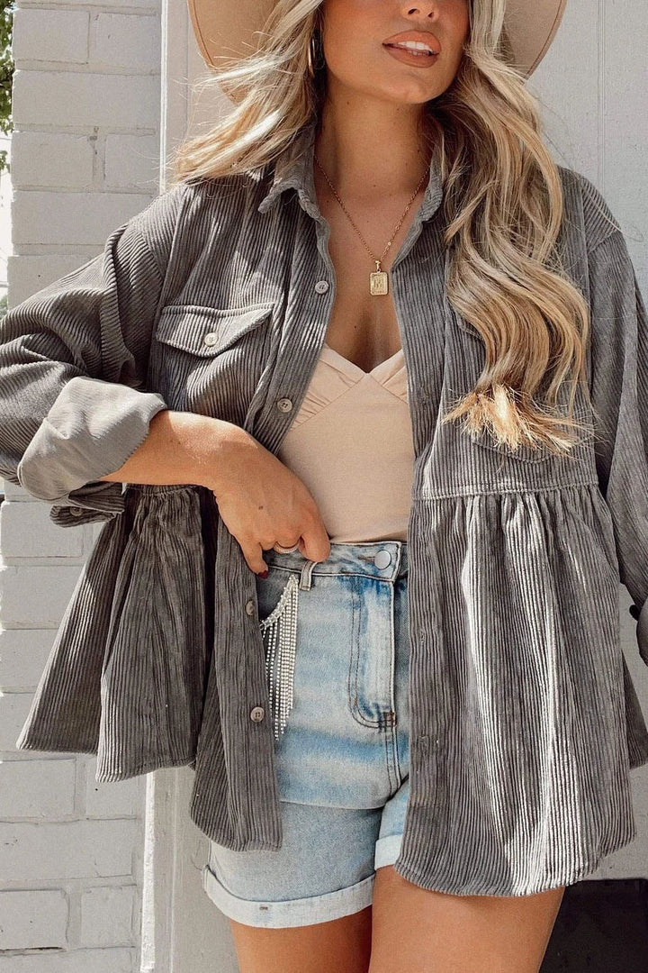 Drune | Als Je Zuvor Graue Cordjacke