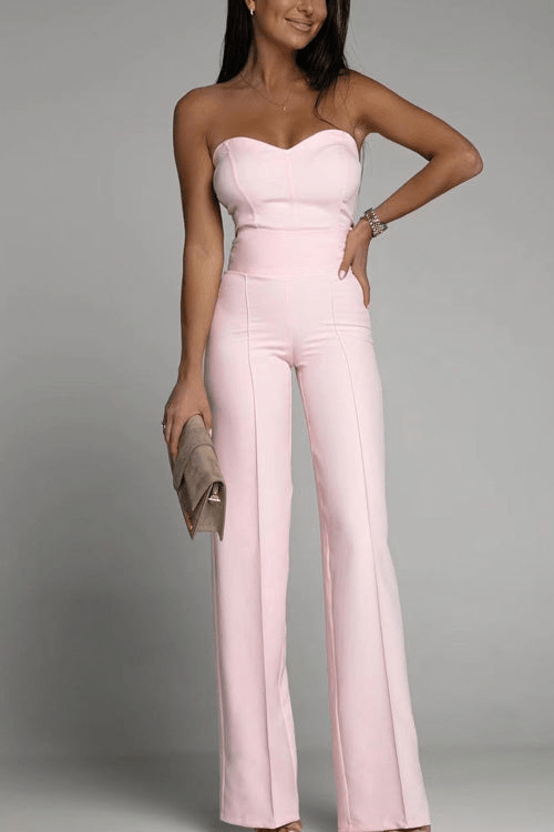 Drune | Elegantes Strapless Jumpsuit Damen Satz
