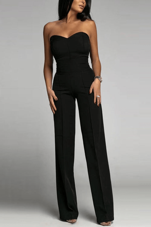 Drune | Elegantes Strapless Jumpsuit Damen Satz