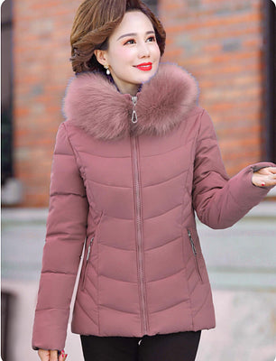 Drune | Steppjacke mit Fellkapuze