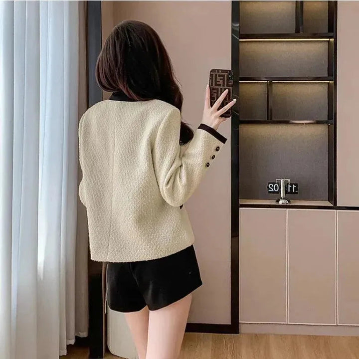 Drune | Chic Double Pocket Tweed Jacke Damen