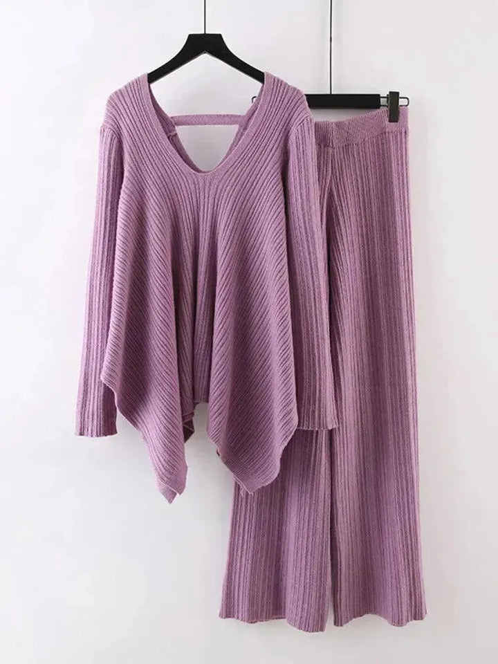 Drune | Frauen Casual Senfgelb Zweiteiliges Pullover Satz