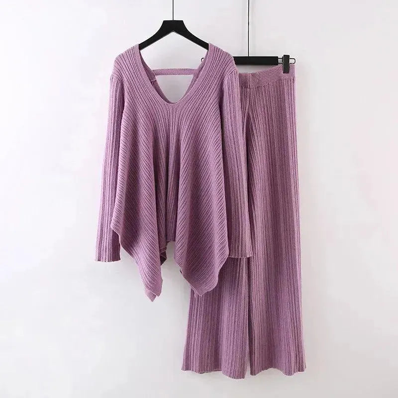 Drune | Frauen Casual Senfgelb Zweiteiliges Pullover Satz