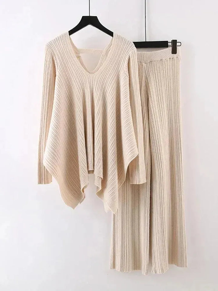Drune | Frauen Casual Senfgelb Zweiteiliges Pullover Satz
