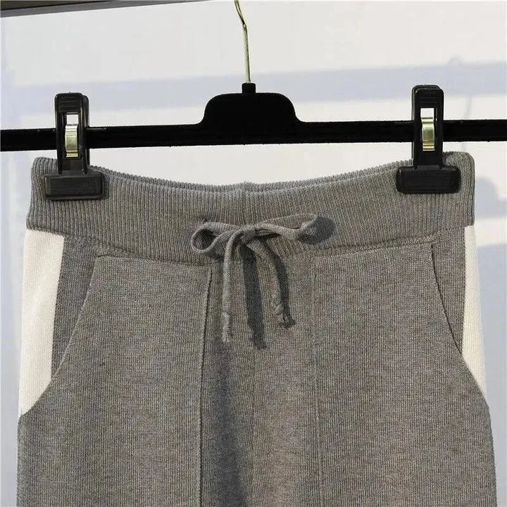 Drune | Damen Freizeit Gestreift Zwei Teilig Pullover Satz
