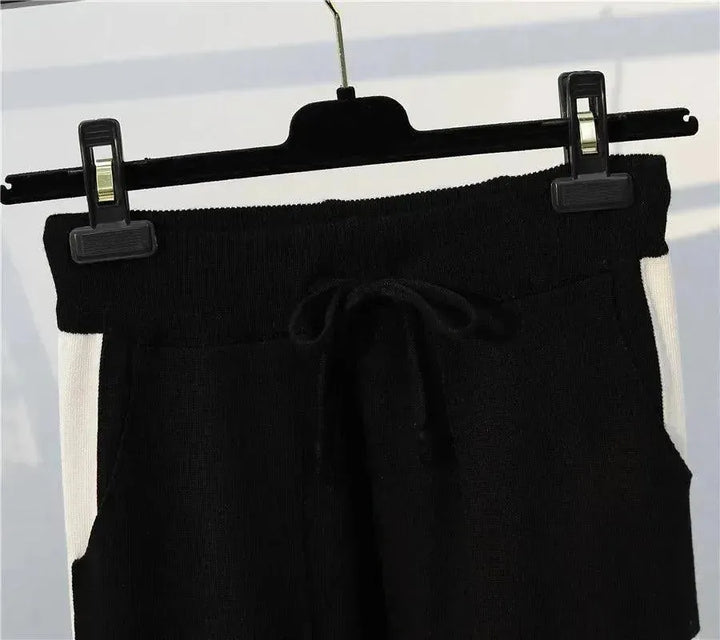 Drune | Damen Freizeit Gestreift Zwei Teilig Pullover Satz