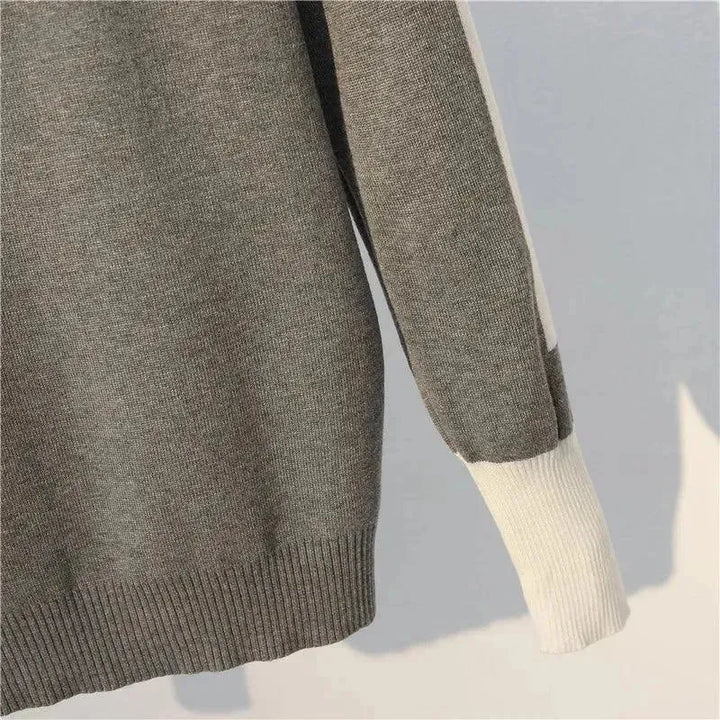 Drune | Damen Freizeit Gestreift Zwei Teilig Pullover Satz