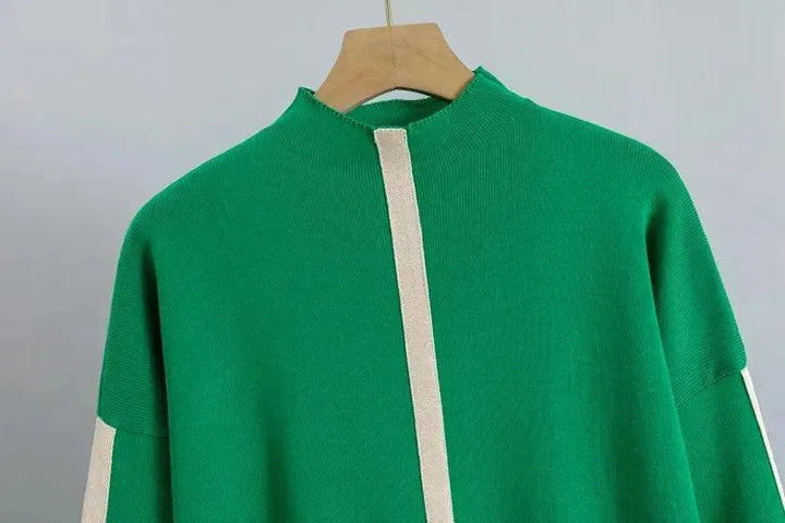 Drune | Damen Colorblock Zweiteiliger Jersey Hosenanzug