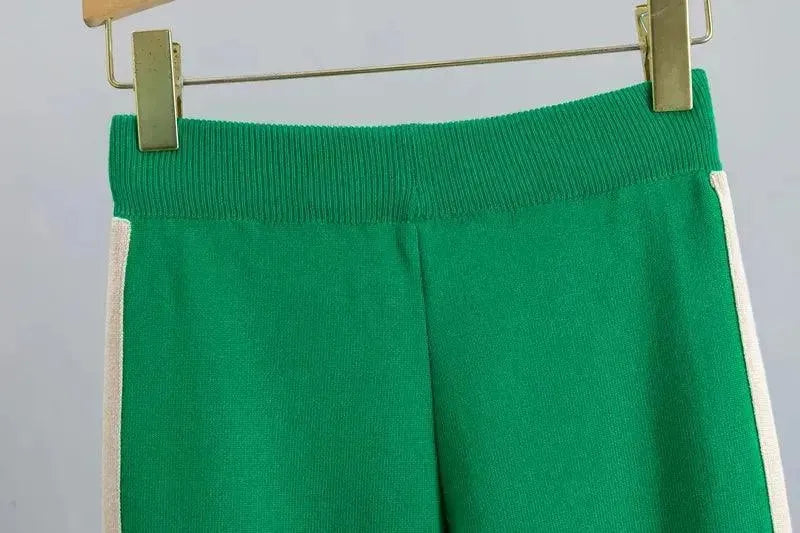 Drune | Damen Colorblock Zweiteiliger Jersey Hosenanzug